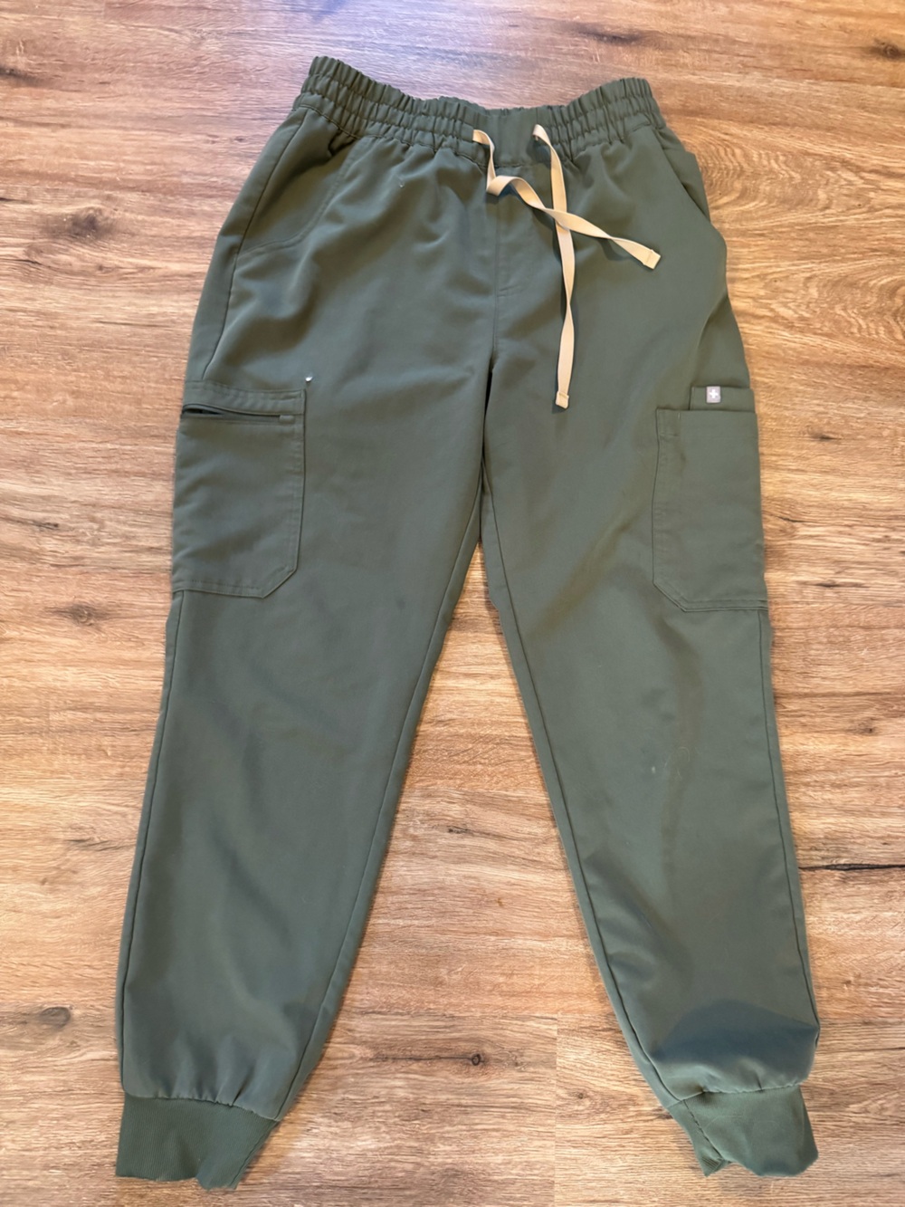 Figs Moss Green Cargo Jogger Scrub Pants